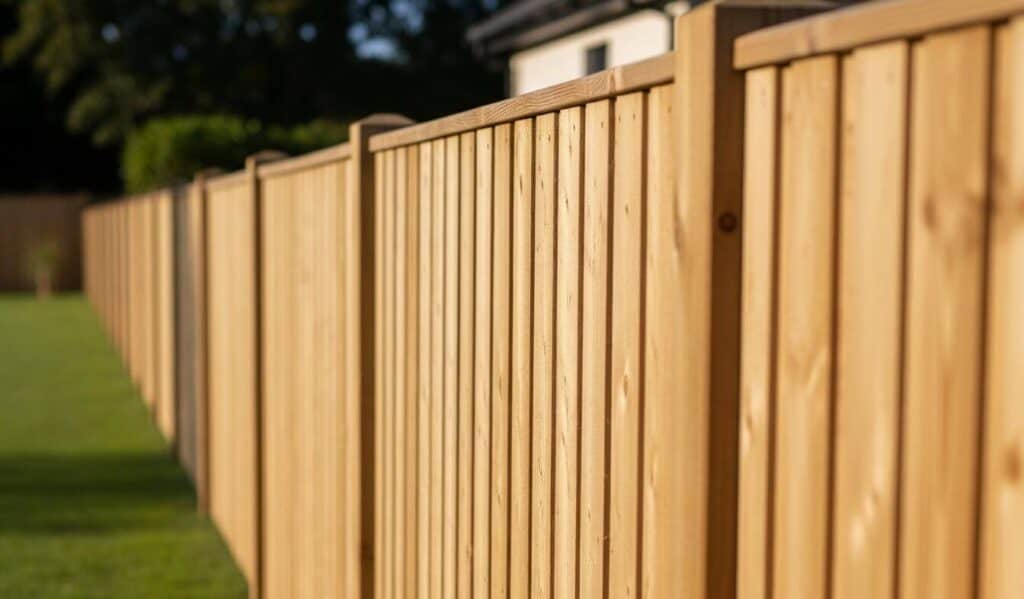 Freshly Sealed Wood Fence