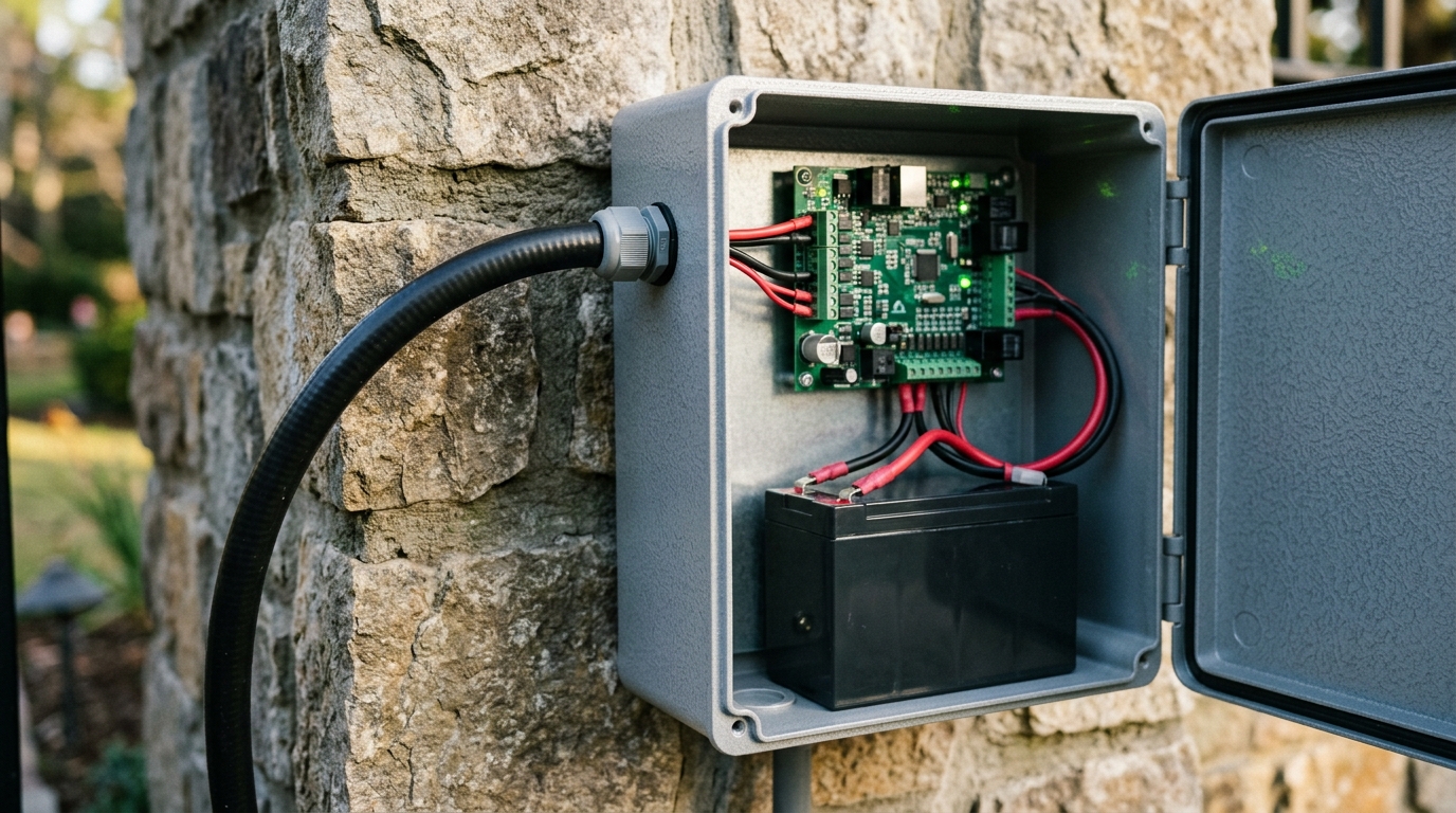 The Best Power Alternatives For Your Automated Gate Hardwired AC Power With Smart Battery Integration