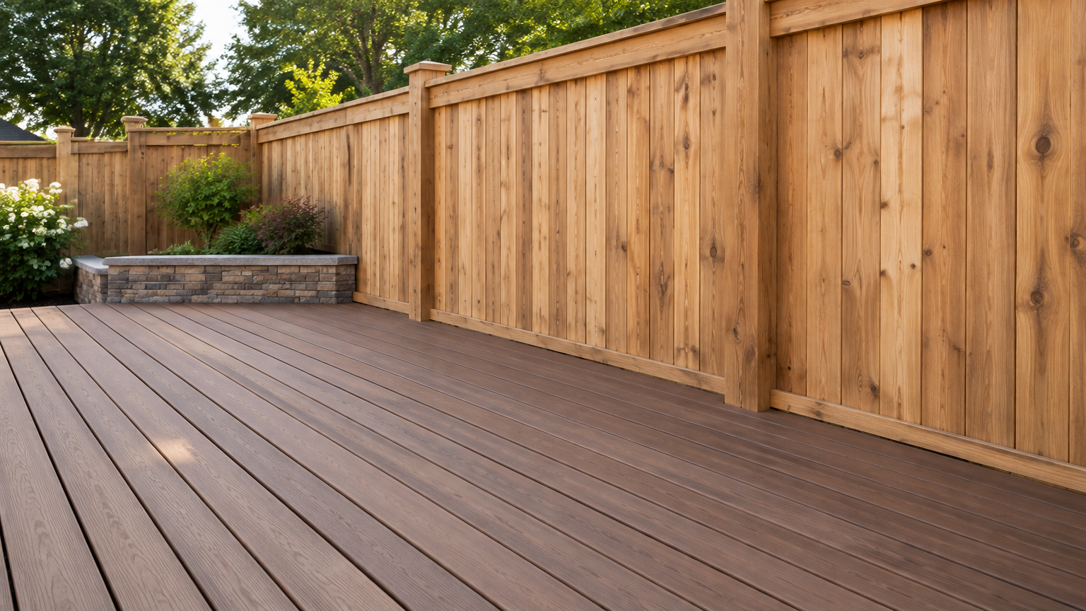 Composite Decking vs. Wood: Cost, Maintenance, and Performance Compared How Decking And Fencing Fit Together
